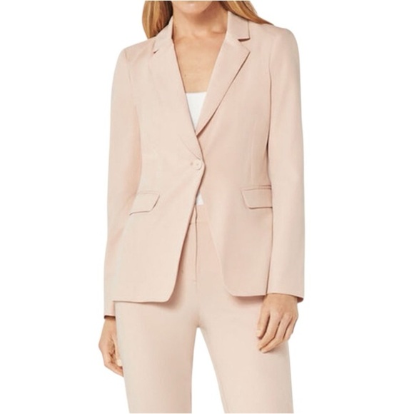 BCBGMAXAZRIA Corpcore Classic Money Maker Office Blazer Bear Pink Women's Size M - Picture 2 of 13